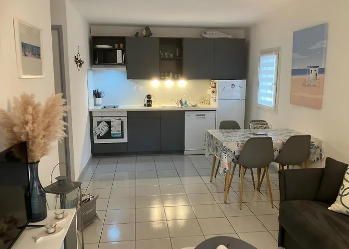 Appartement 4 Etoiles Avec Jardin Cloture Et Piscine Dans La Residence - Narbonne Plage